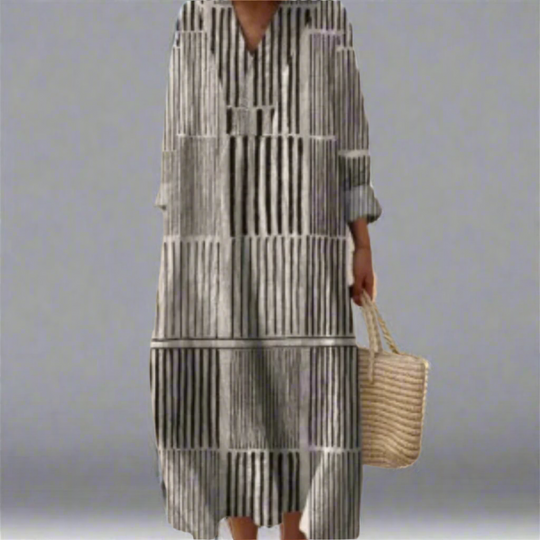 Zoe | Brush Stripe Chic Dress