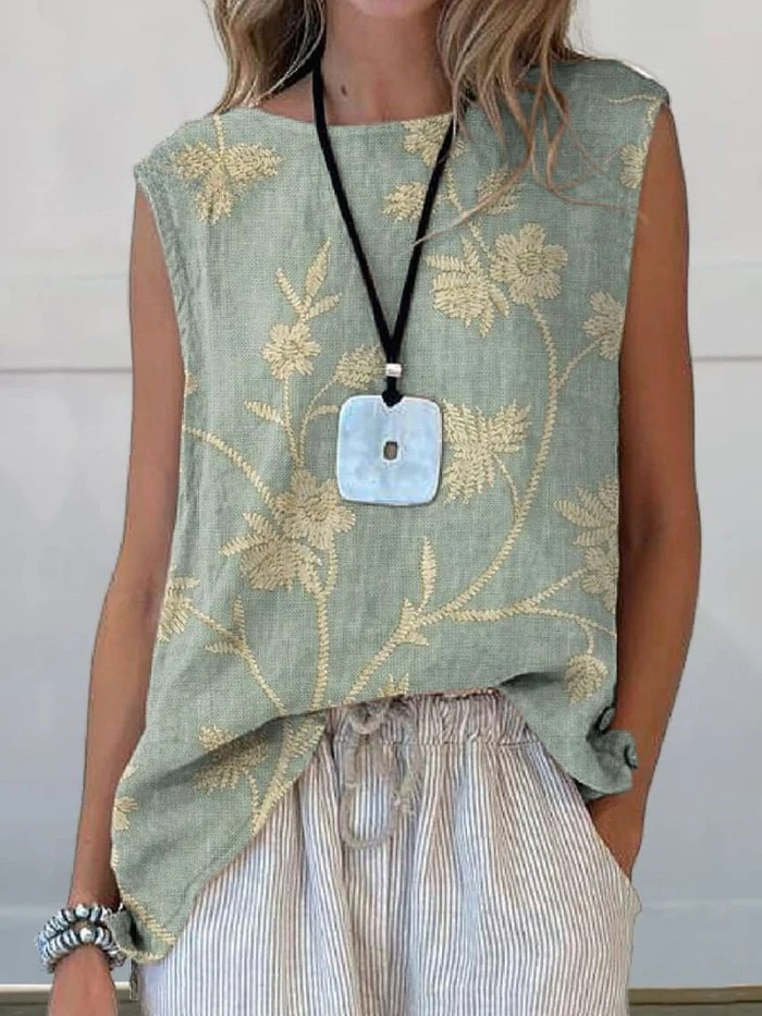 Olivia | Sage Fern Blouse