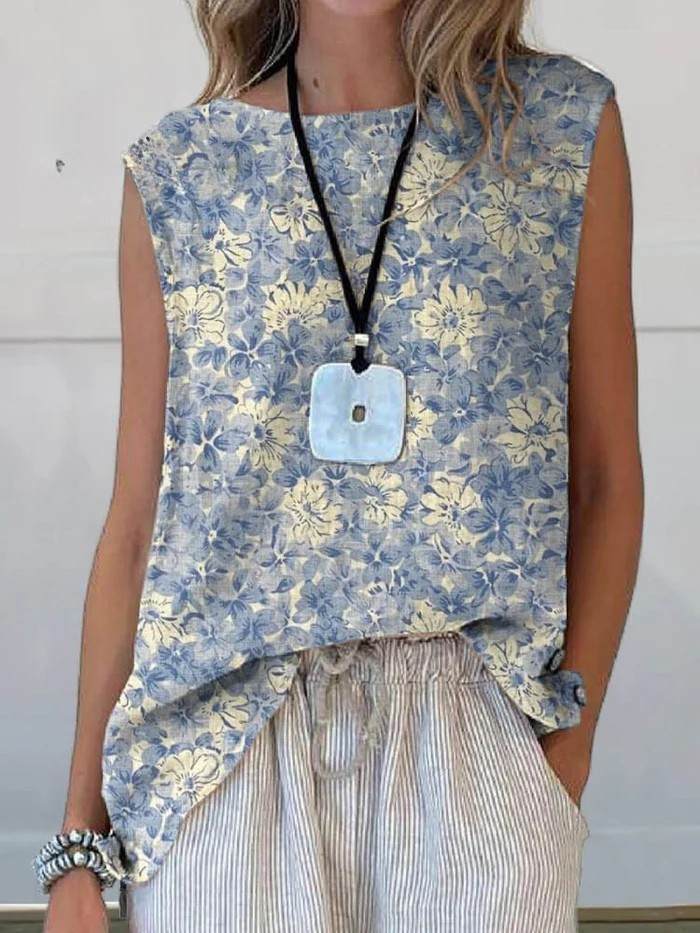 Olivia | Bluebell Whisper Blouse