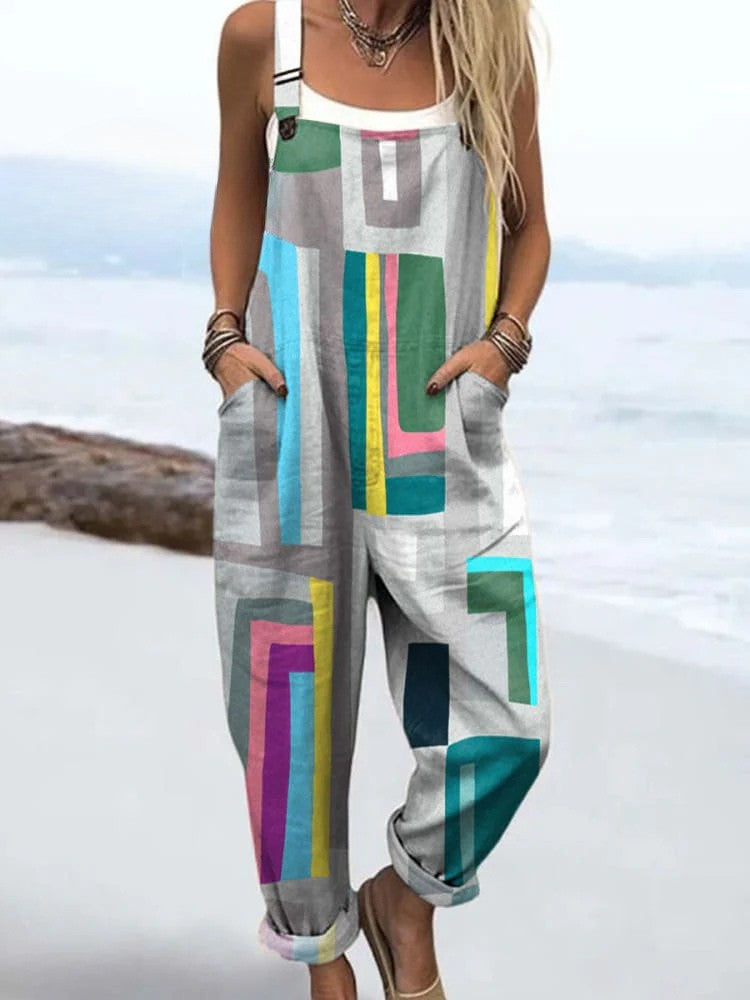 Vintage Colorful Jumpsuit