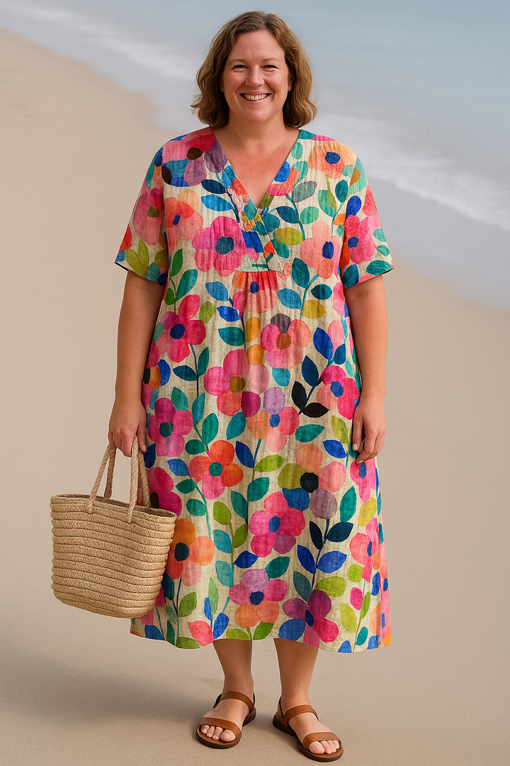 The Liana  | Floral Tummy Covering Dress