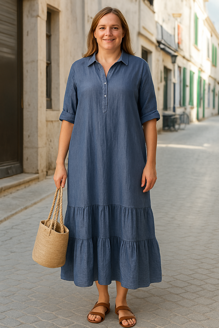 The Luna Half Button Dress