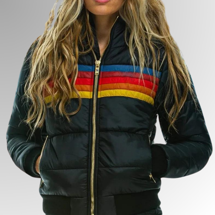 Lena | Retro Stripe Hoodie Jacket
