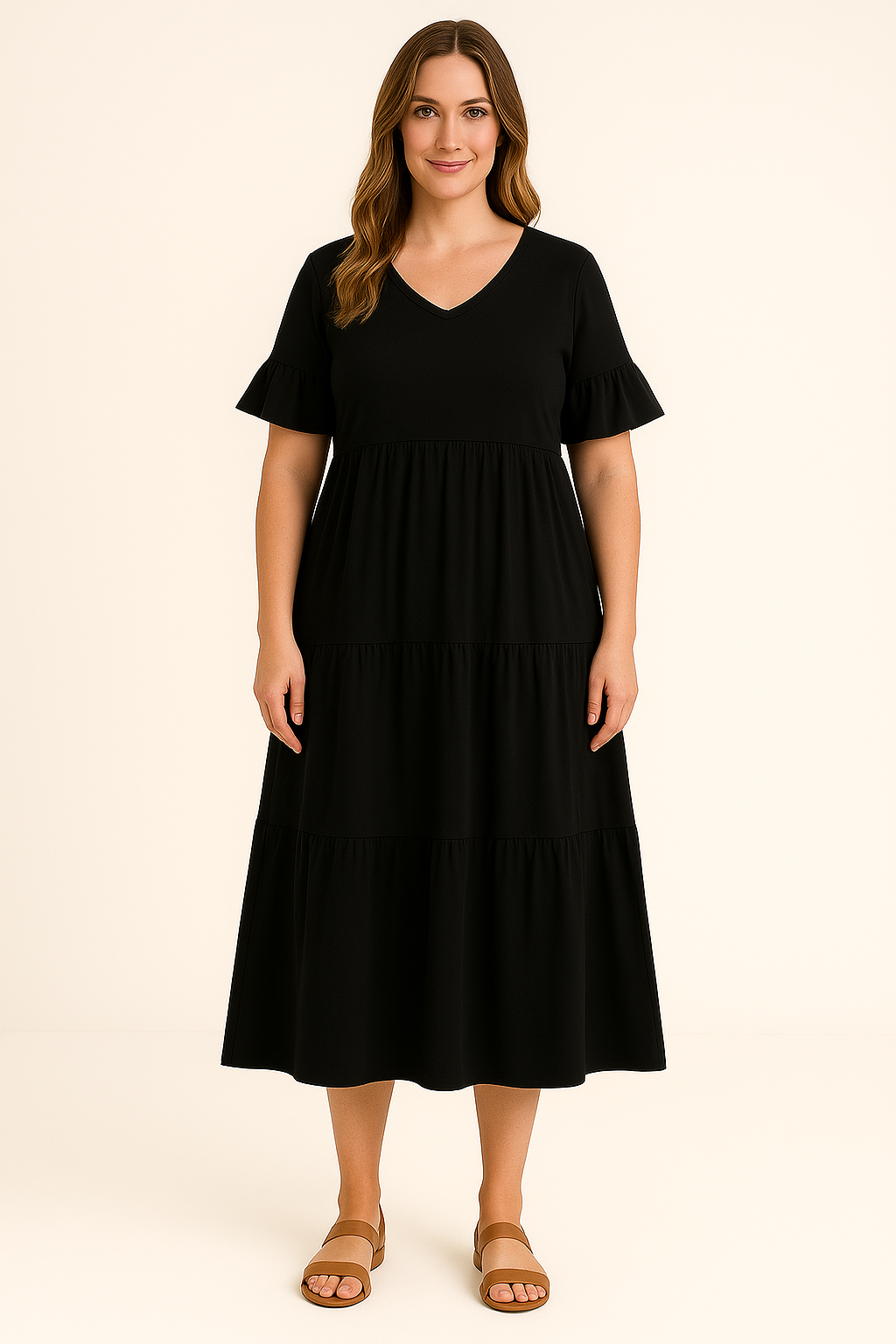 The Florence V-Neck Drape Dress