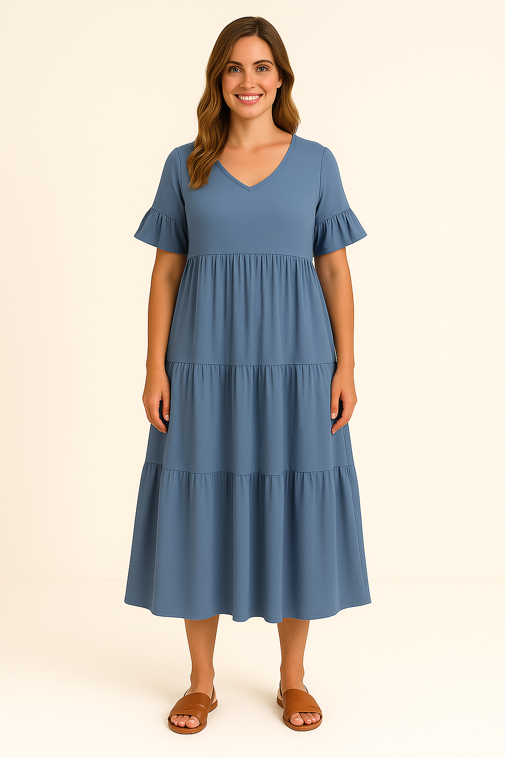 The Florence V-Neck Drape Dress