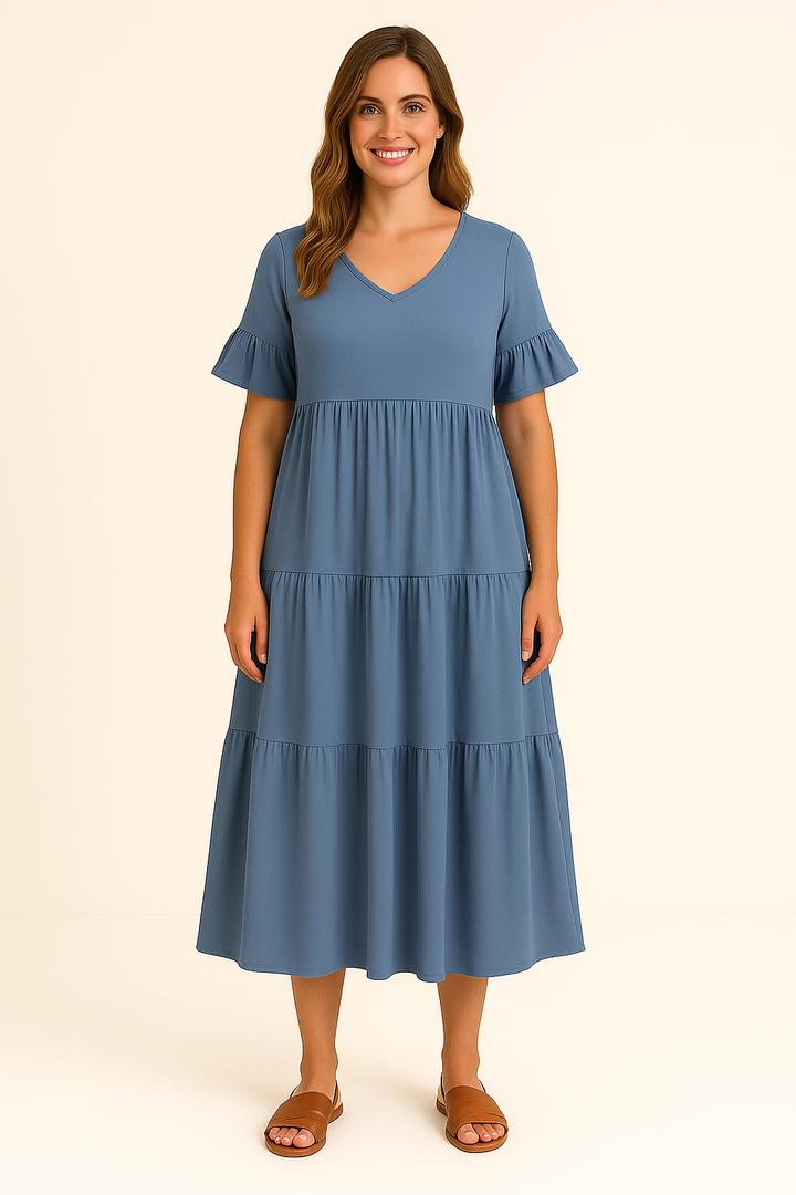 The Florence V-Neck Drape Dress