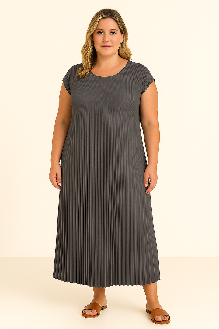 The Noa | Pleated Tummy Covering Dress