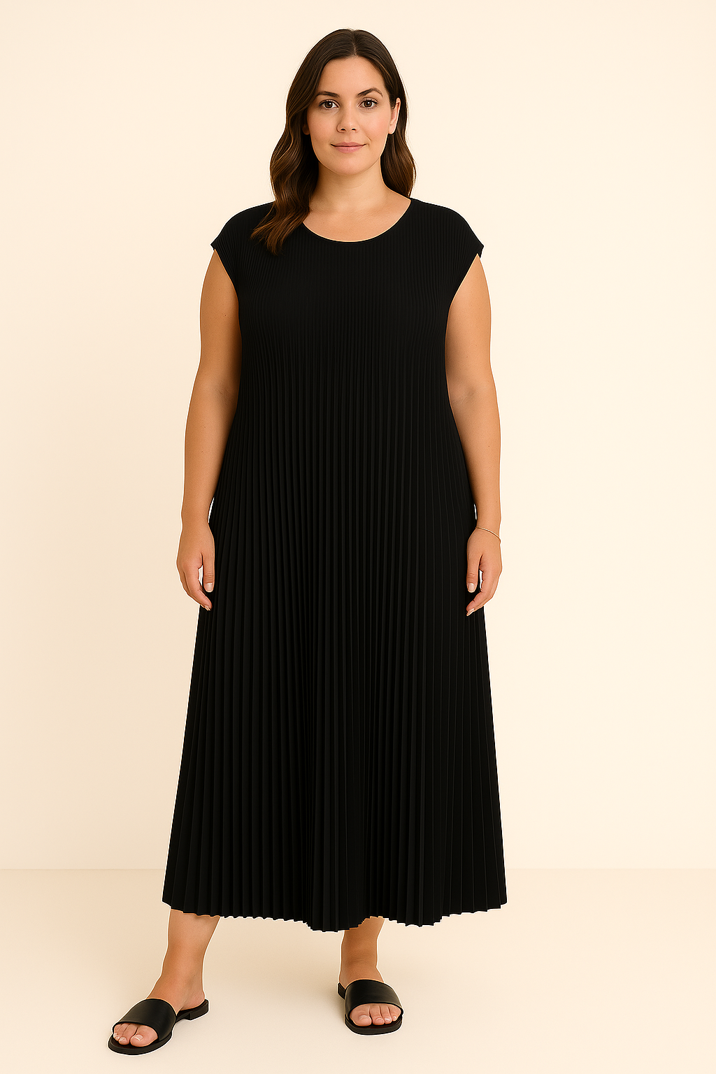 The Noa | Pleated Tummy Covering Dress