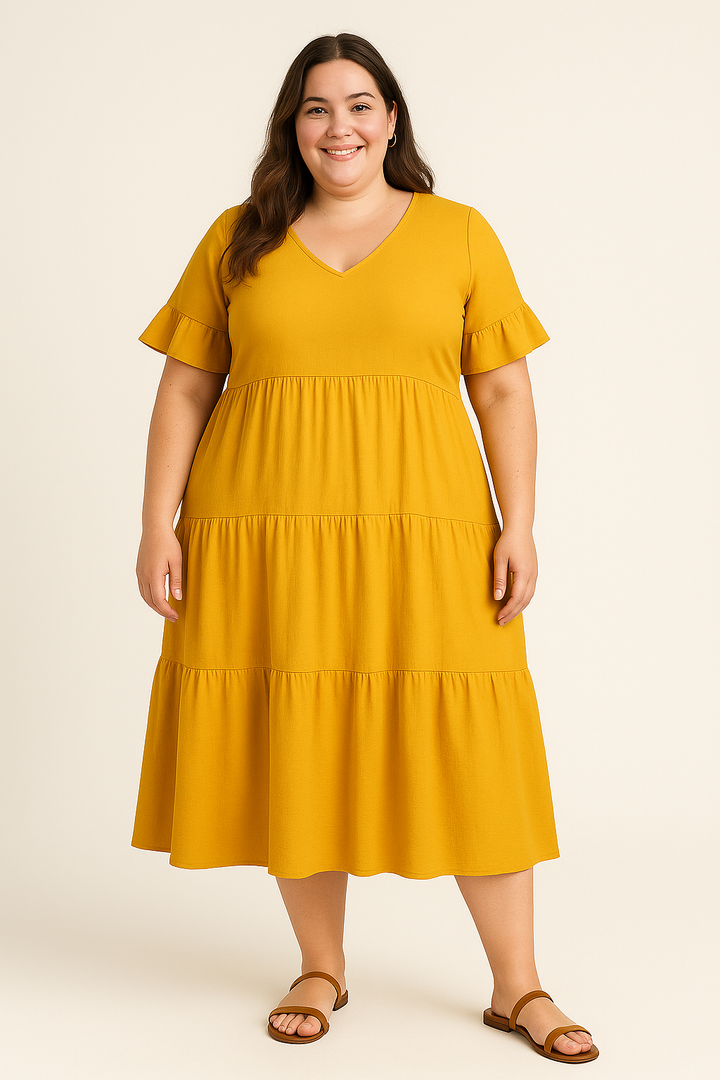 The Florence V-Neck Drape Dress