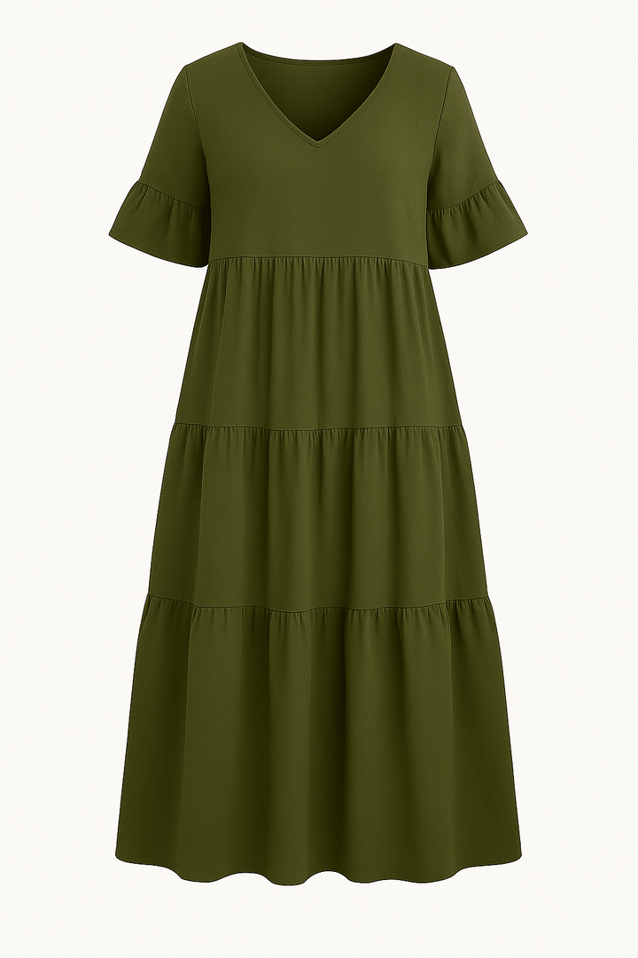 The Florence V-Neck Drape Dress