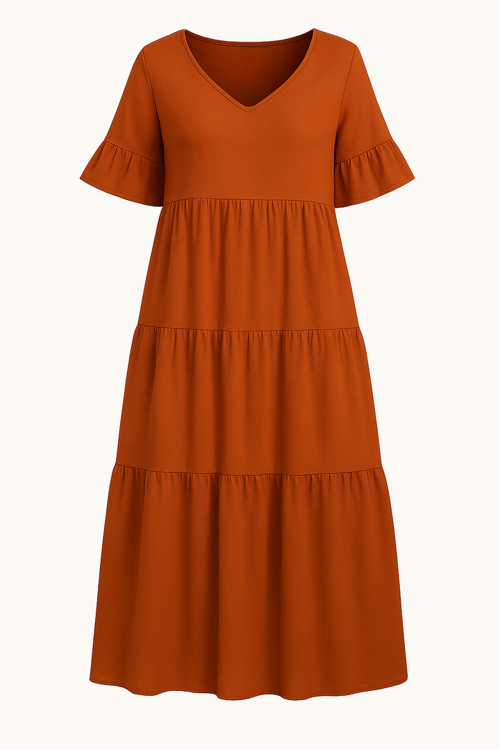 The Florence V-Neck Drape Dress