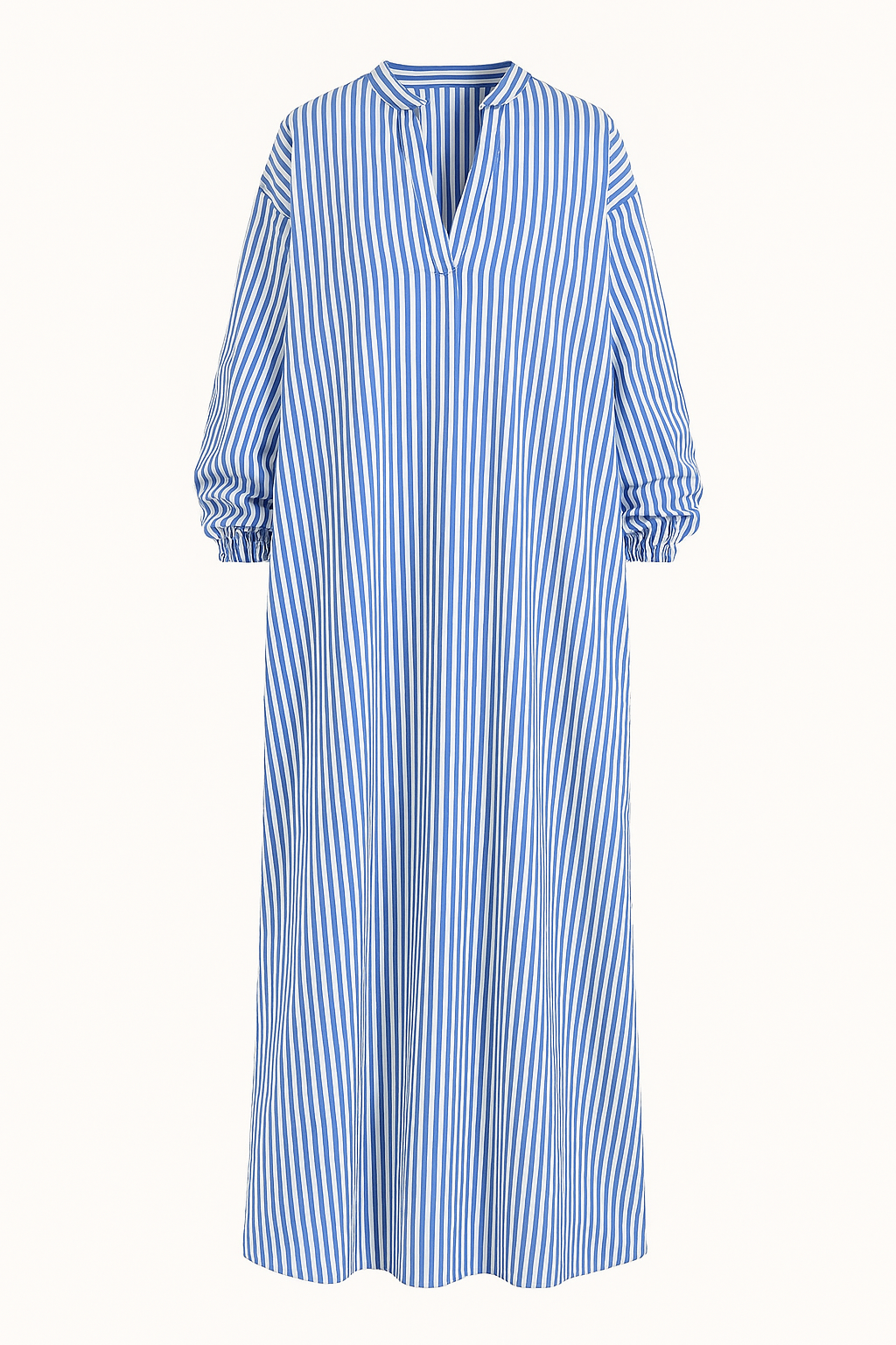 The Yara | Long Striped Tummy Covering Dress