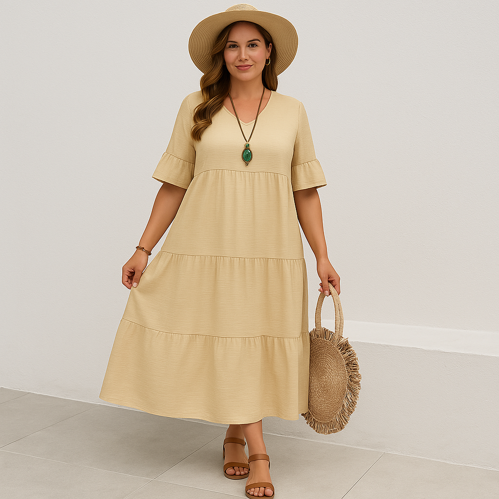 The Florence V-Neck Drape Dress