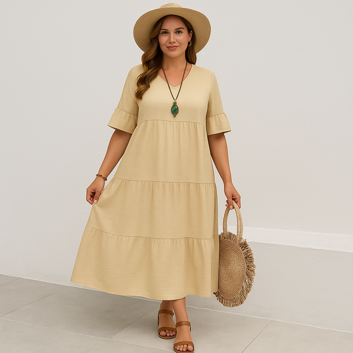 The Florence V-Neck Drape Dress