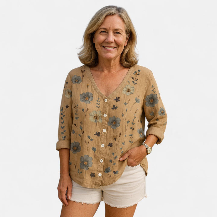 The Dahlia | Loose-Fit Floral Top