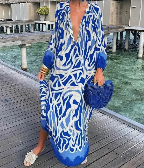 The Kaia Swirl Tummy Covering Dress
