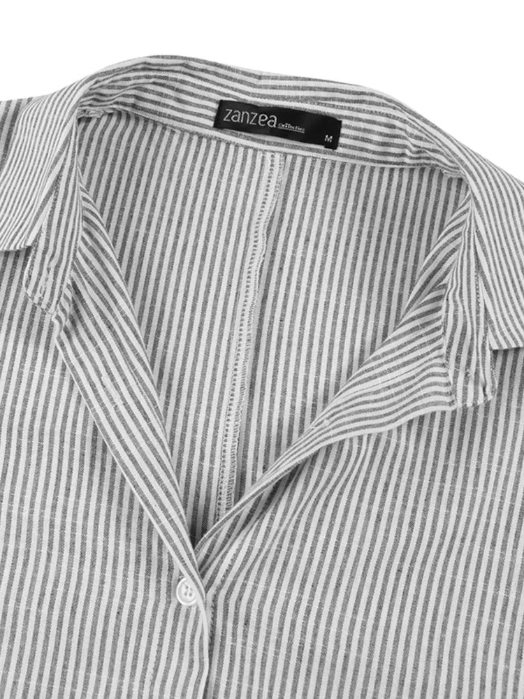 The Yara | Long Striped Tummy Covering Dress
