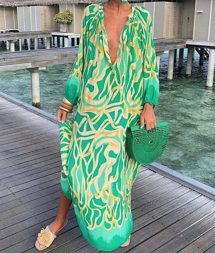 The Kaia Swirl Tummy Covering Dress