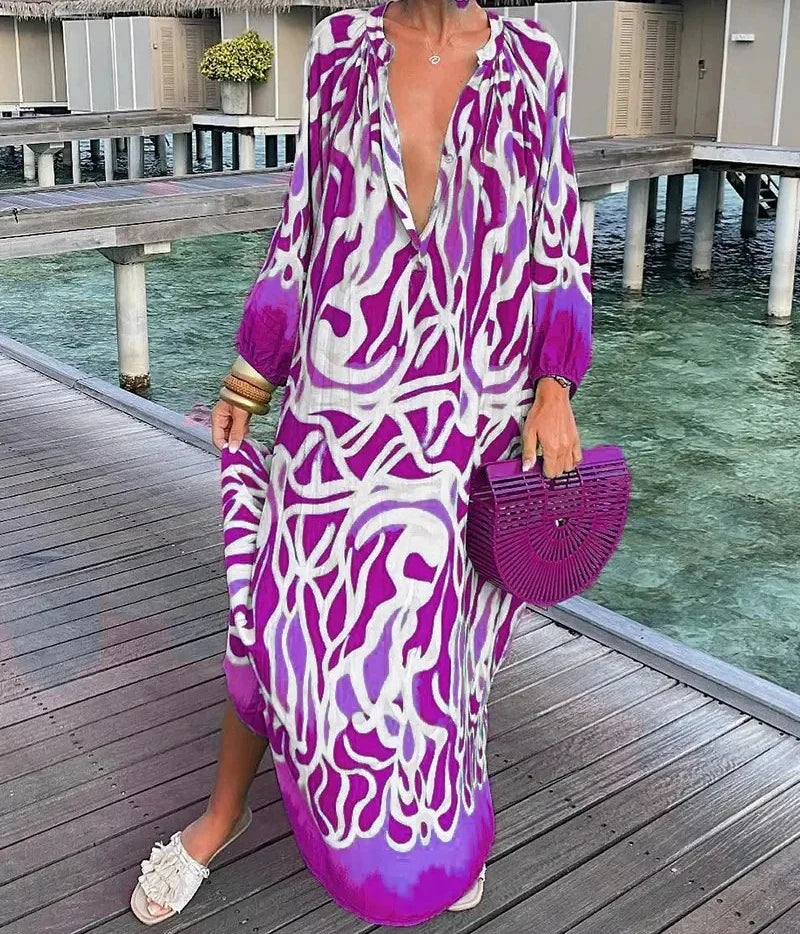 The Kaia Swirl Tummy Covering Dress