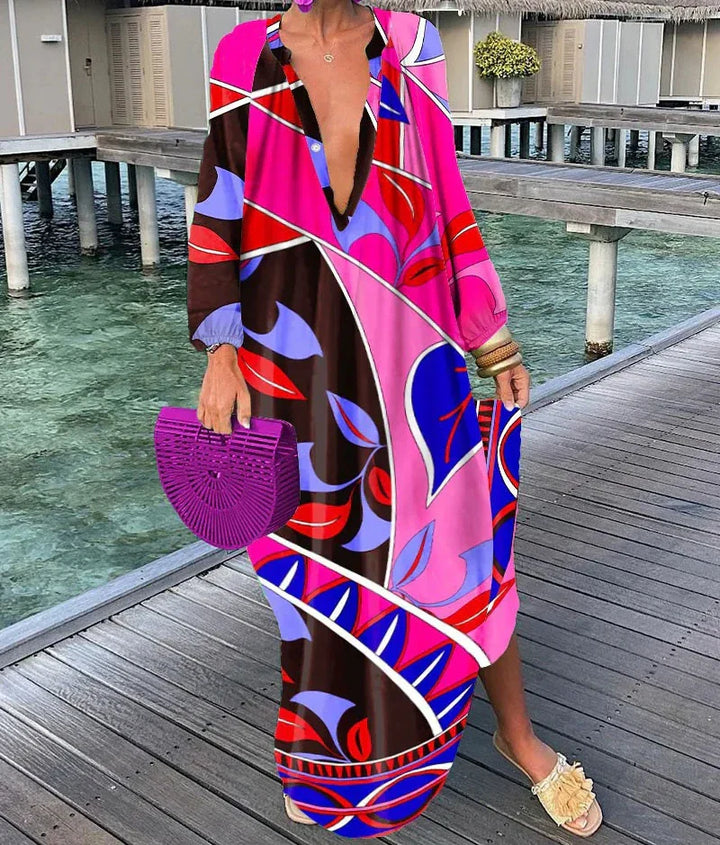 The Kaia Swirl Tummy Covering Dress
