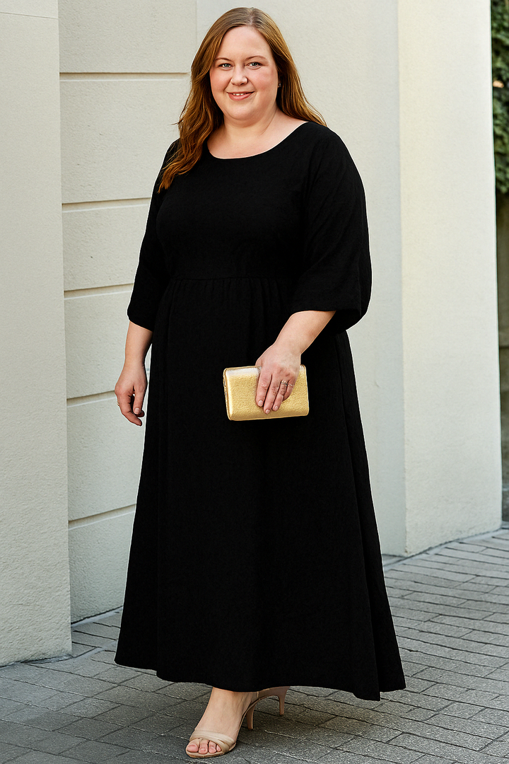 The Nora | Retro Abstract Tummy Covering Dress